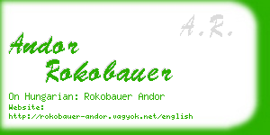 andor rokobauer business card